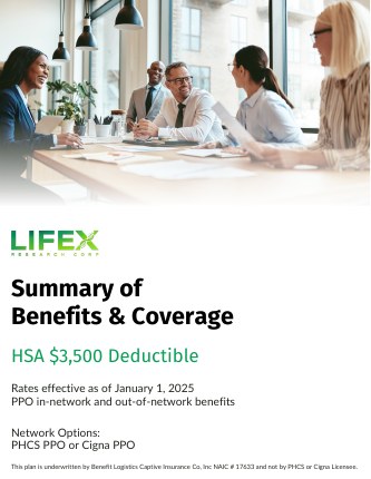 Cover of HSA $3,500 plan reference