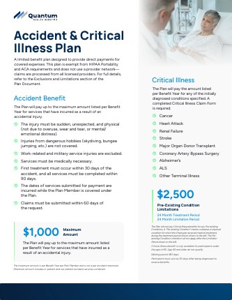 Cover of Accident & critical illness