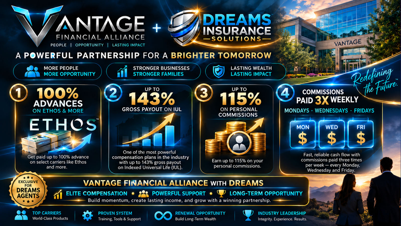 Vantage Financial Alliance + Dreams Insurance Solutions partnership overview